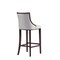 Manhattan Comfort Fifth Avenue Faux Leather Barstool in Light Grey- Set of 3 3-BS007-LG - alternate 6